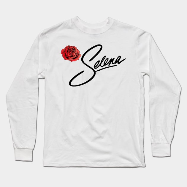 Selena Quintanilla Como La Flor Long Sleeve T-Shirt by thegoldenyears